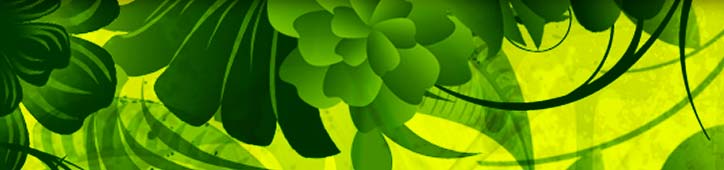 Eine schöne Bildvorlage zur Gestaltung und Erstellung einer interaktiven Animation für Frankfurt und Rhein-Main. Mehrere grüne Ranken, Blätter und Blumen hängen von der oberen Kante der Abbildung ins Bild. Die Collage sieht lebendig aus und animiert zur Betrachtung.