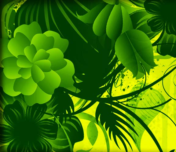 Eine grüne Blume im Webdesign der Partnerlinks-Internetseite. Die monotone Struktur hebt sich gestalterisch vom lebendigen dunklen Hintergrund ab.